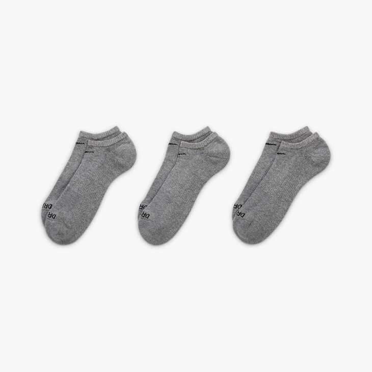 Nike Everyday Plus Cushion  (3 -pack), Grandeur: S, Couleur: Gris / Grey