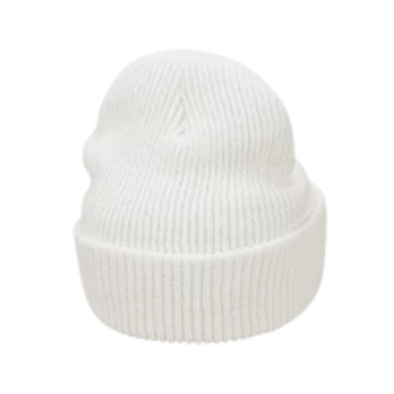 NIKE Unisex Peak Tall Cuff Swoosh Beanie In White