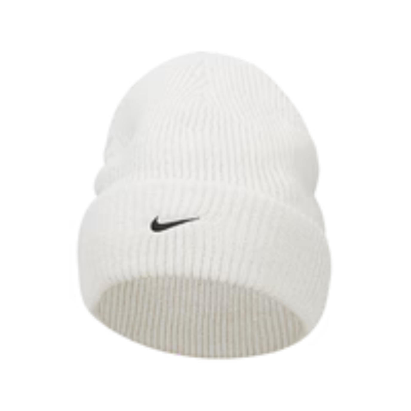 NIKE Unisex Peak Tall Cuff Swoosh Beanie In White