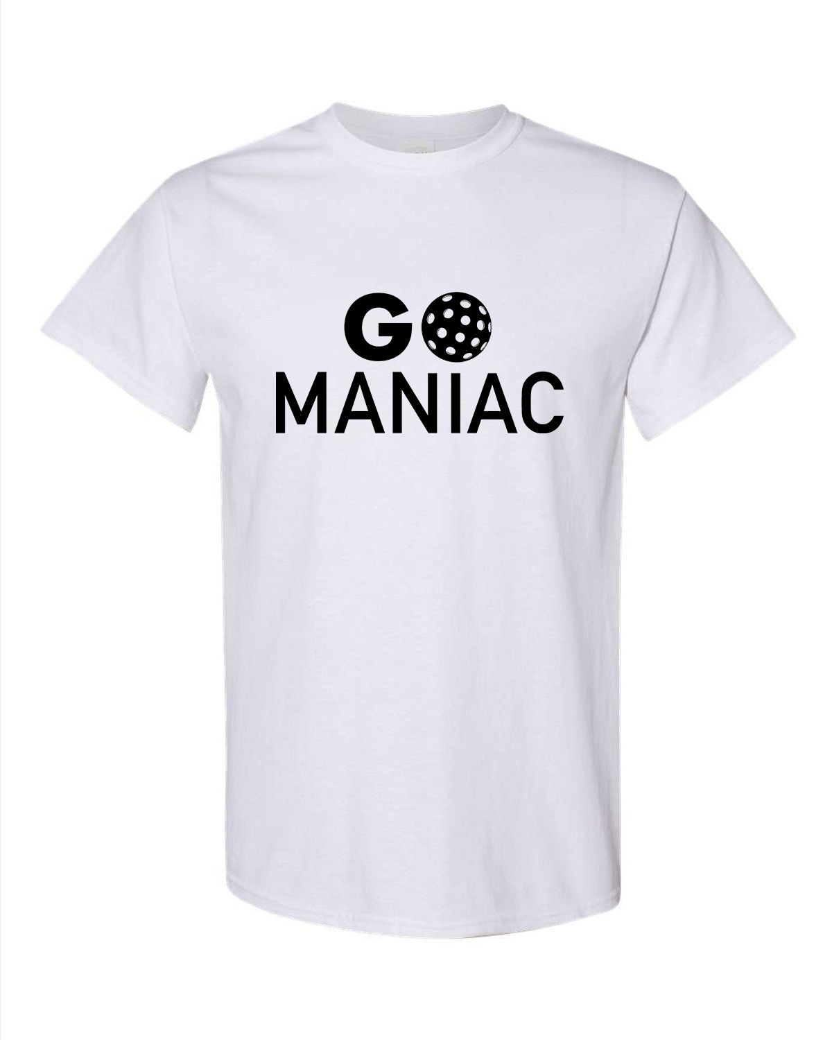 GoMANIAC - Tshirt (Quebec Product), Grandeur: M, Couleur: Blanc/White