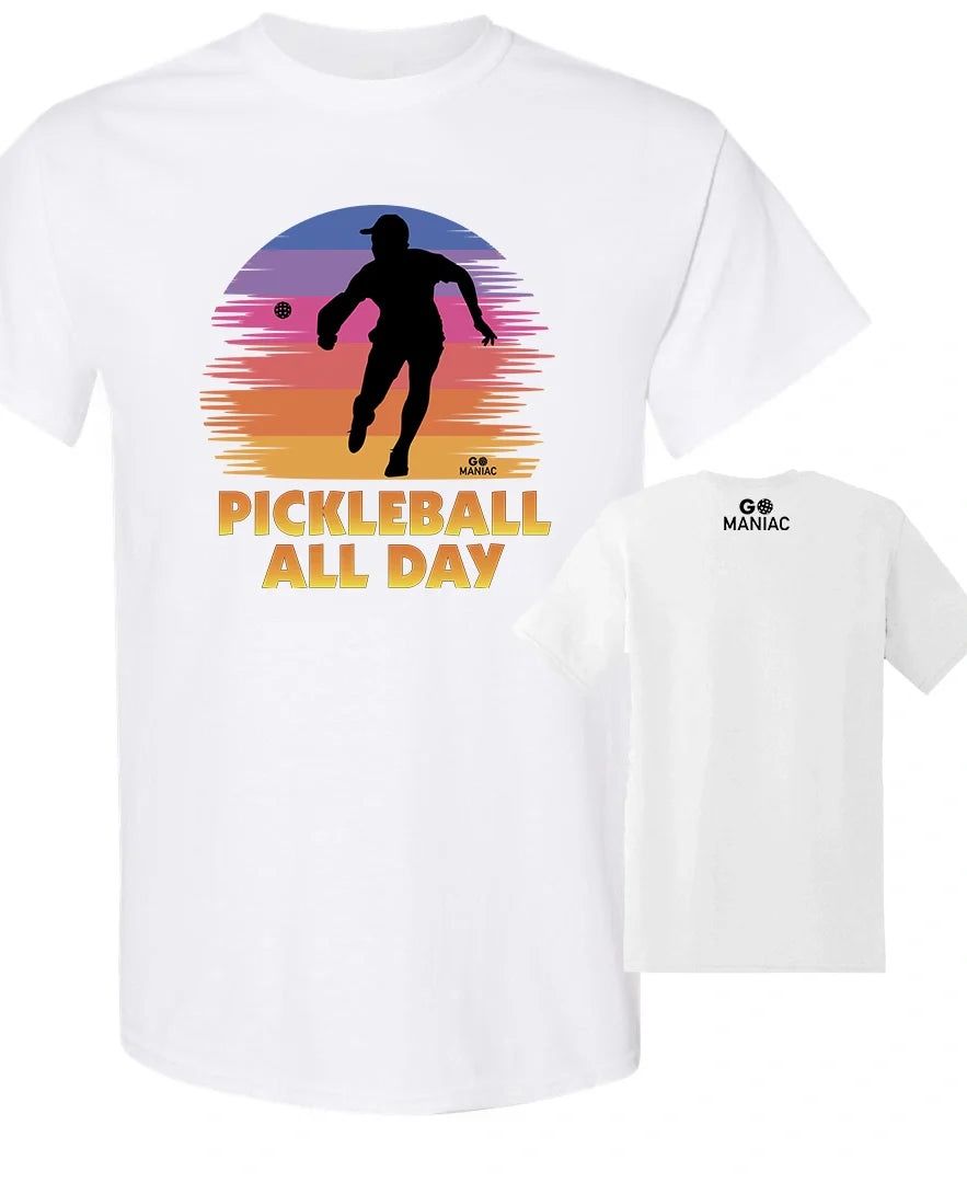 GoMANIAC - Pickleball all day (Quebec Product), Grandeur: M, Couleur: Blanc/White