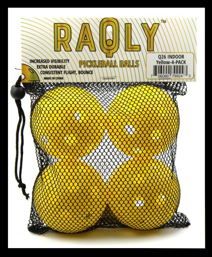 RAQLY Q26 balls - interior - 4 pack (Quebec Product), Couleur: Jaune / Yellow