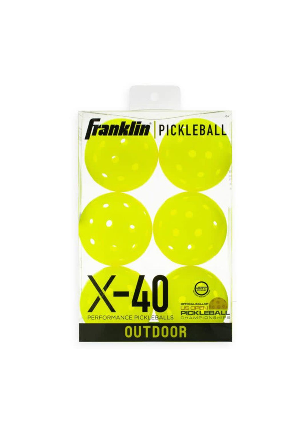 FRANKLIN X40 Balls - Optic (Yellow) - 6 pack, Colour: Jaune / Optic Yellow