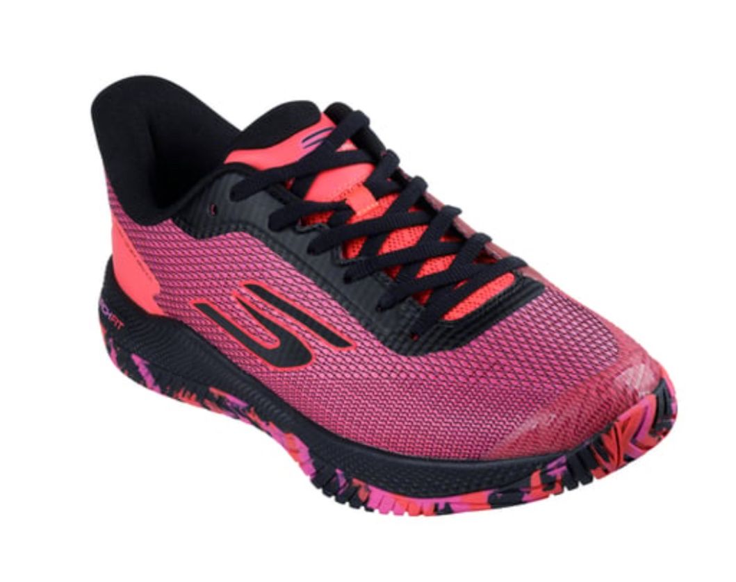 SKECHERS VIPER COURT PRO 2.0 - Homme, Couleur: Noir/Rose, Grandeur: 9