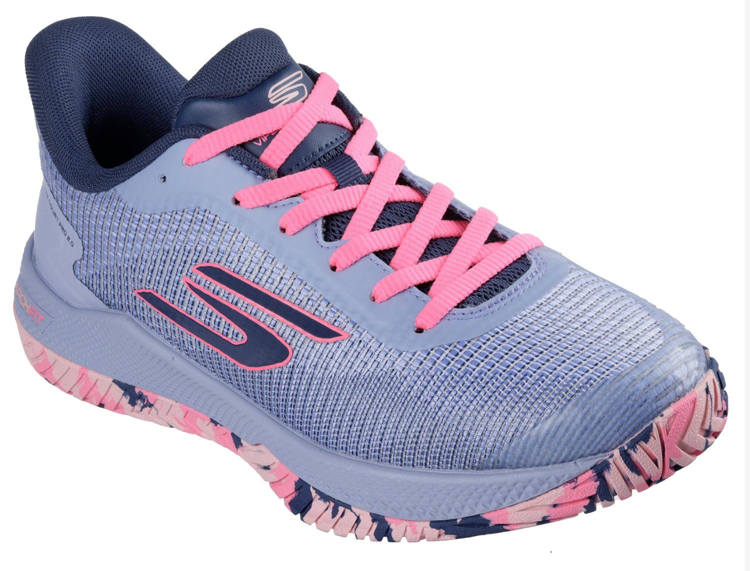 SKECHERS VIPER COURT PRO 2.0 - Femme, Couleur: Mauve/Rose, Grandeur: 6.5