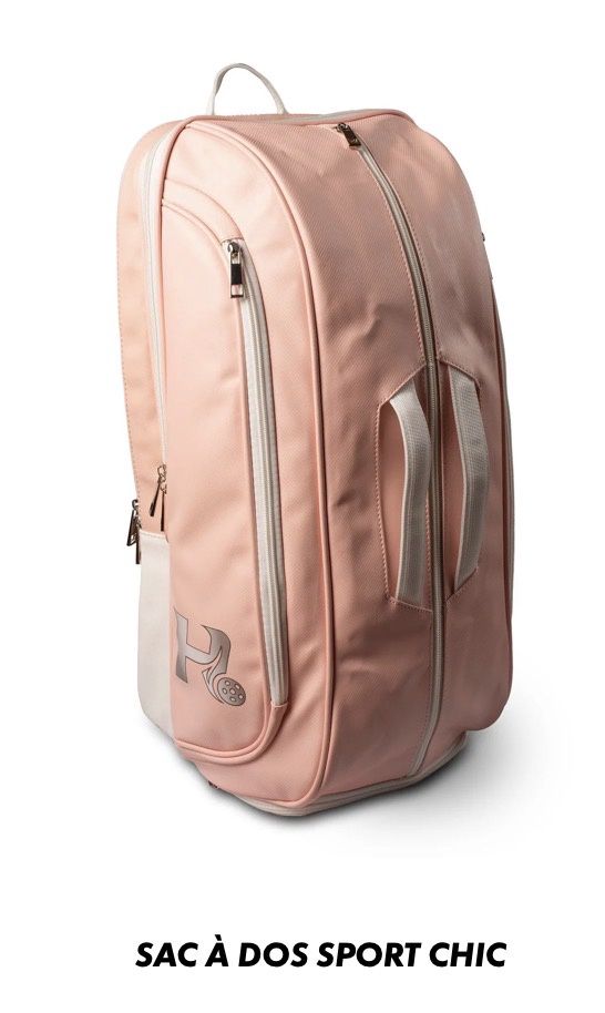 HIT PICKLEBALL Sac à dos Sport Chic, Couleur: Corail / Blanc