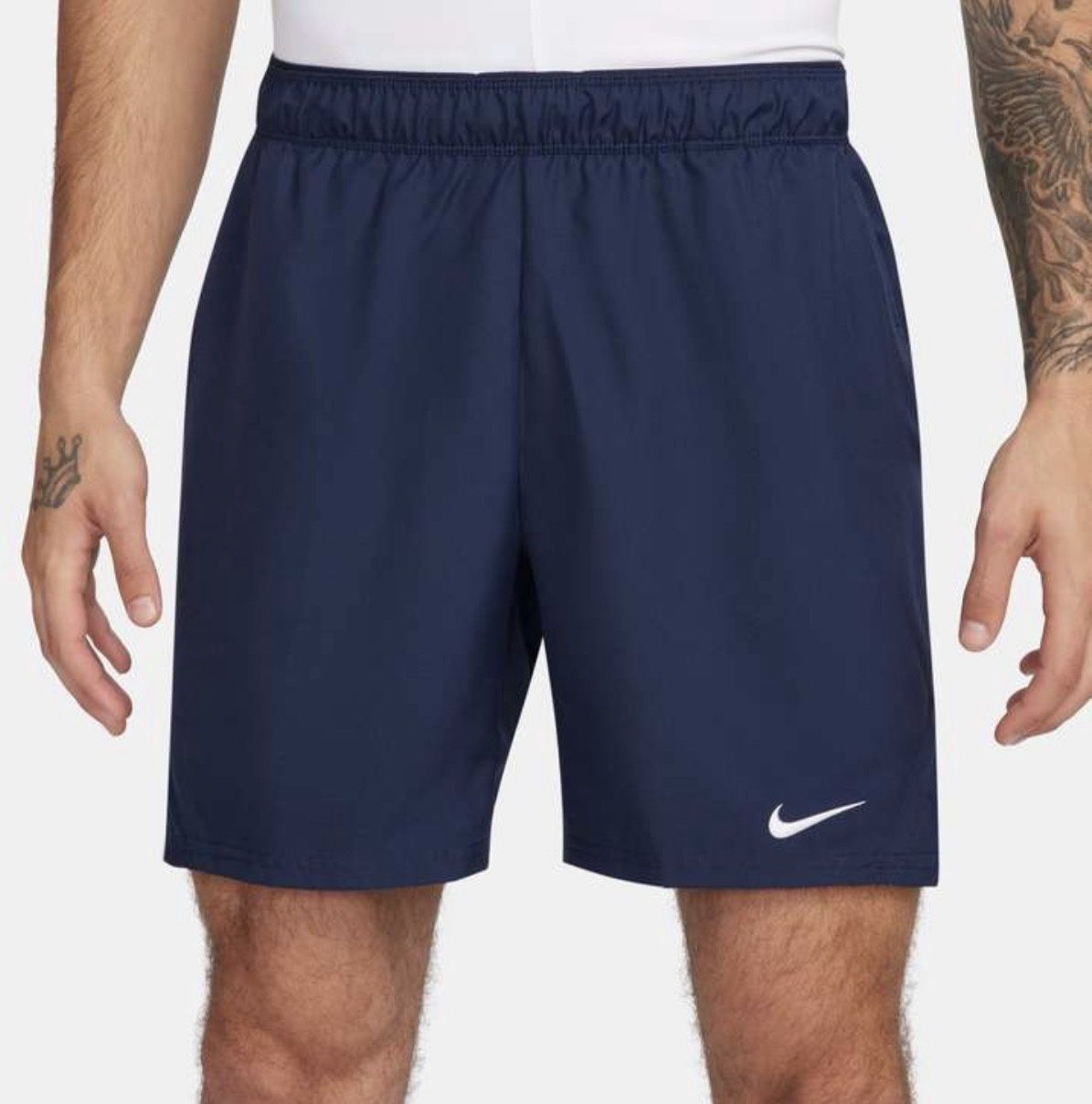 NIKE Court Short Dri-Fit 7’’ Standard - Homme, Couleur: Bleu Obsidienne / Blanc, Grandeur: Petit / Small