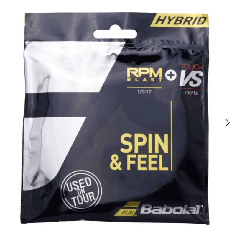 BABOLAT Cordage Hybrid RPM Blast 125/17 + VS 130/16 - Noir