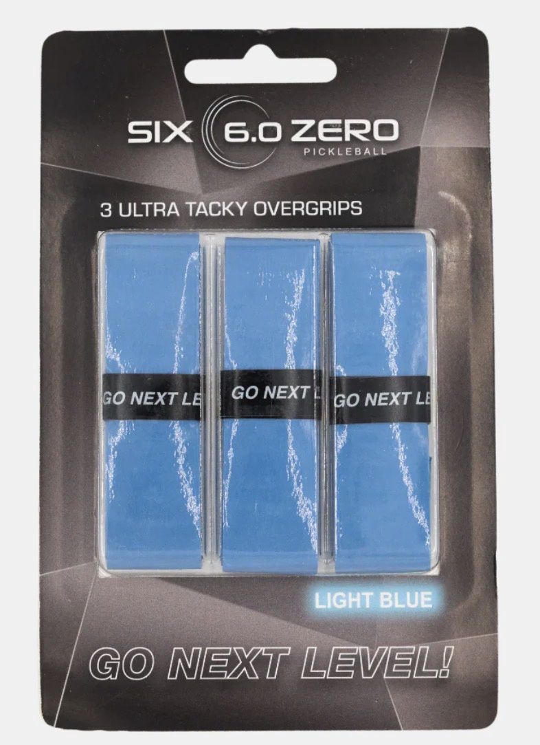 SIX 6.0 ZÉRO Go next Level Premium Ultra-Tack Overgrip, Couleur: Bleu / Blue