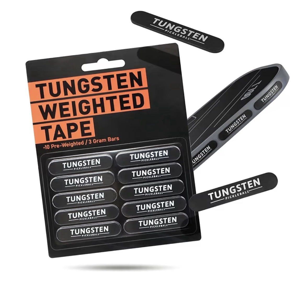 TUNGSTENE 10 Weighted Ribbons (3 grams) for Pickleball paddles