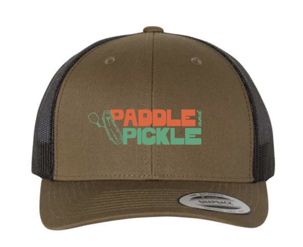 PADDLE &amp; PICKLE Casquette Rétro PP Brodée, Couleur: Brun &amp; Noir