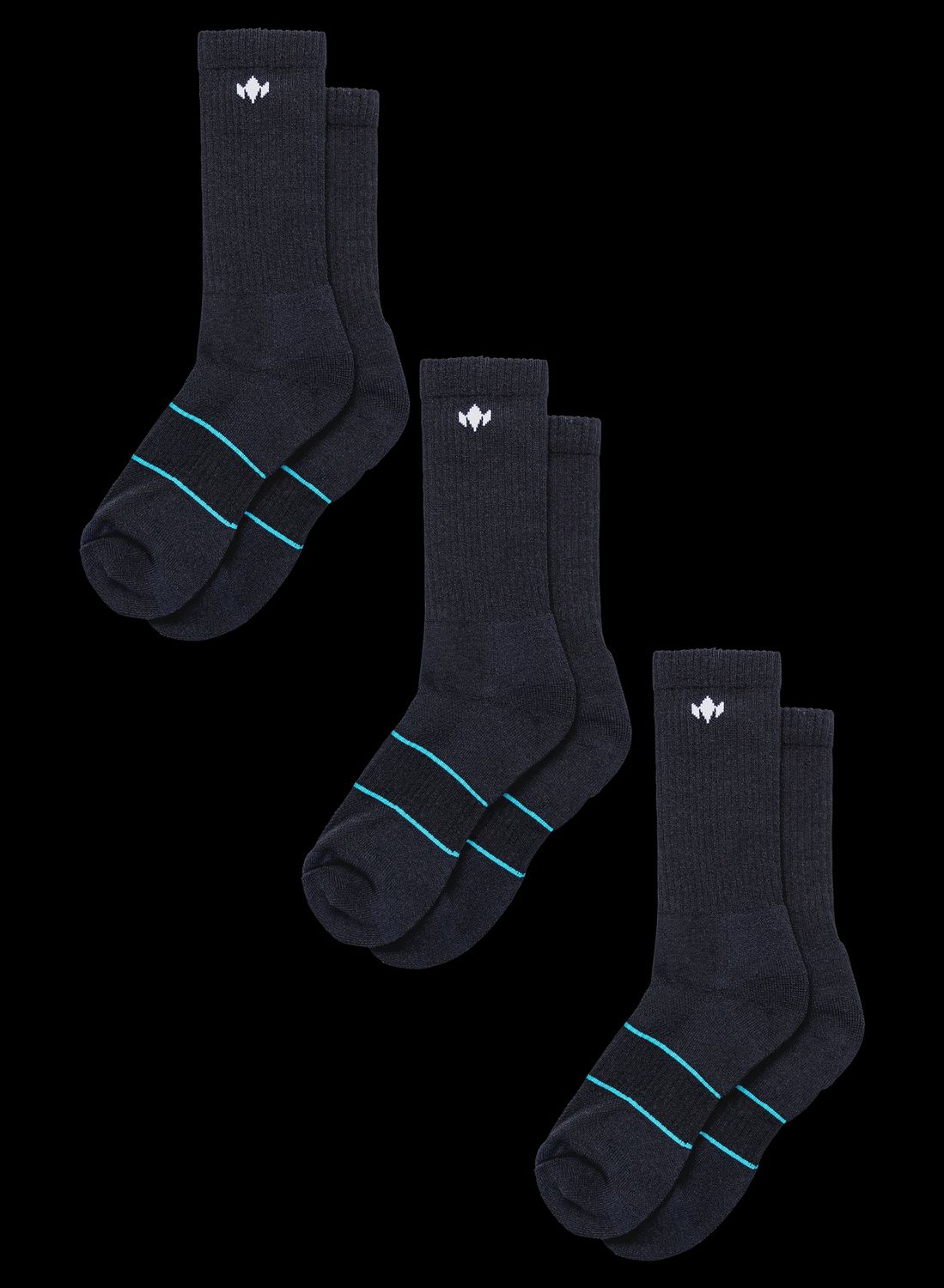 Diadem Performance Crew Socks - Large (3 pk)