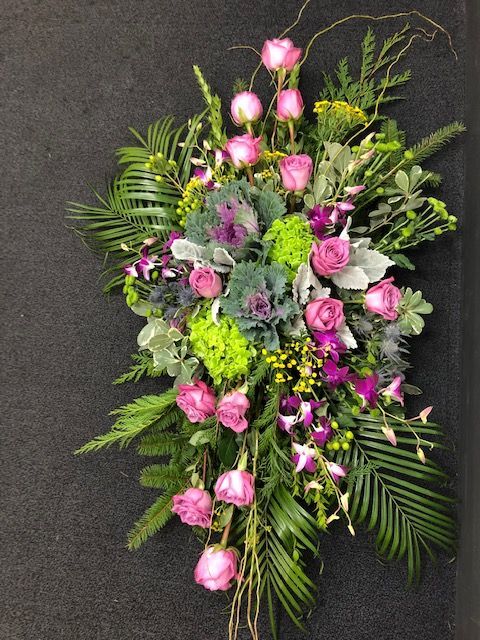 Funeral Standing Spray Pink and Lavender