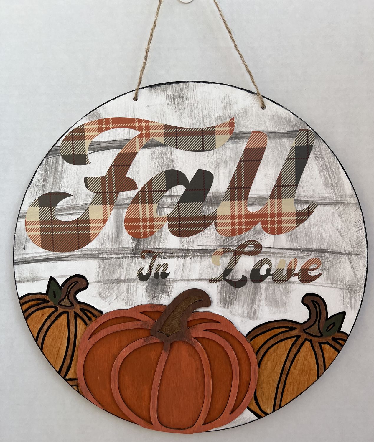 Fall In Love wooden sign