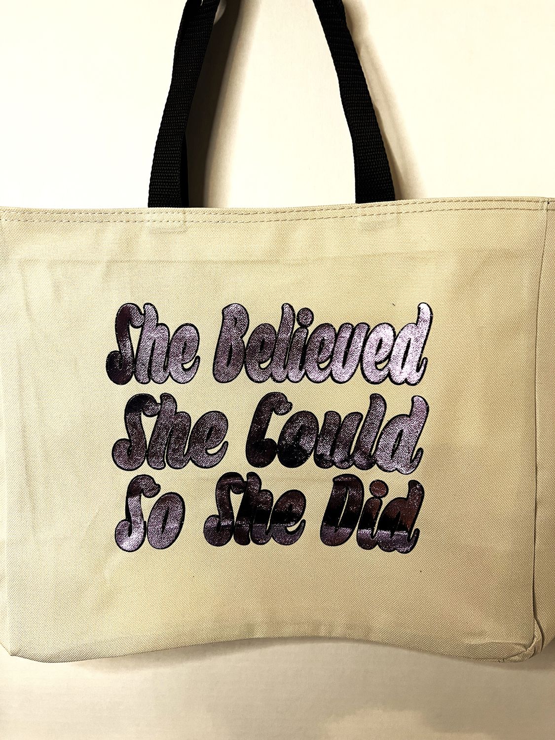 Beige Tote bag