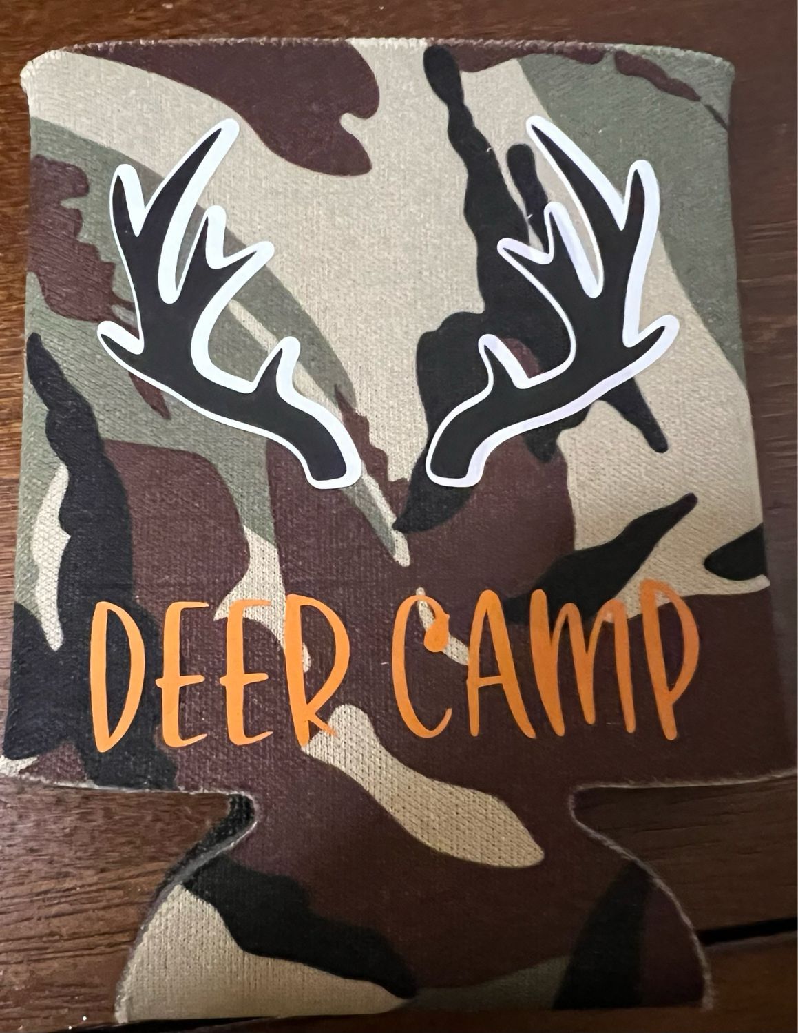 Deer Camp Camo Koozie