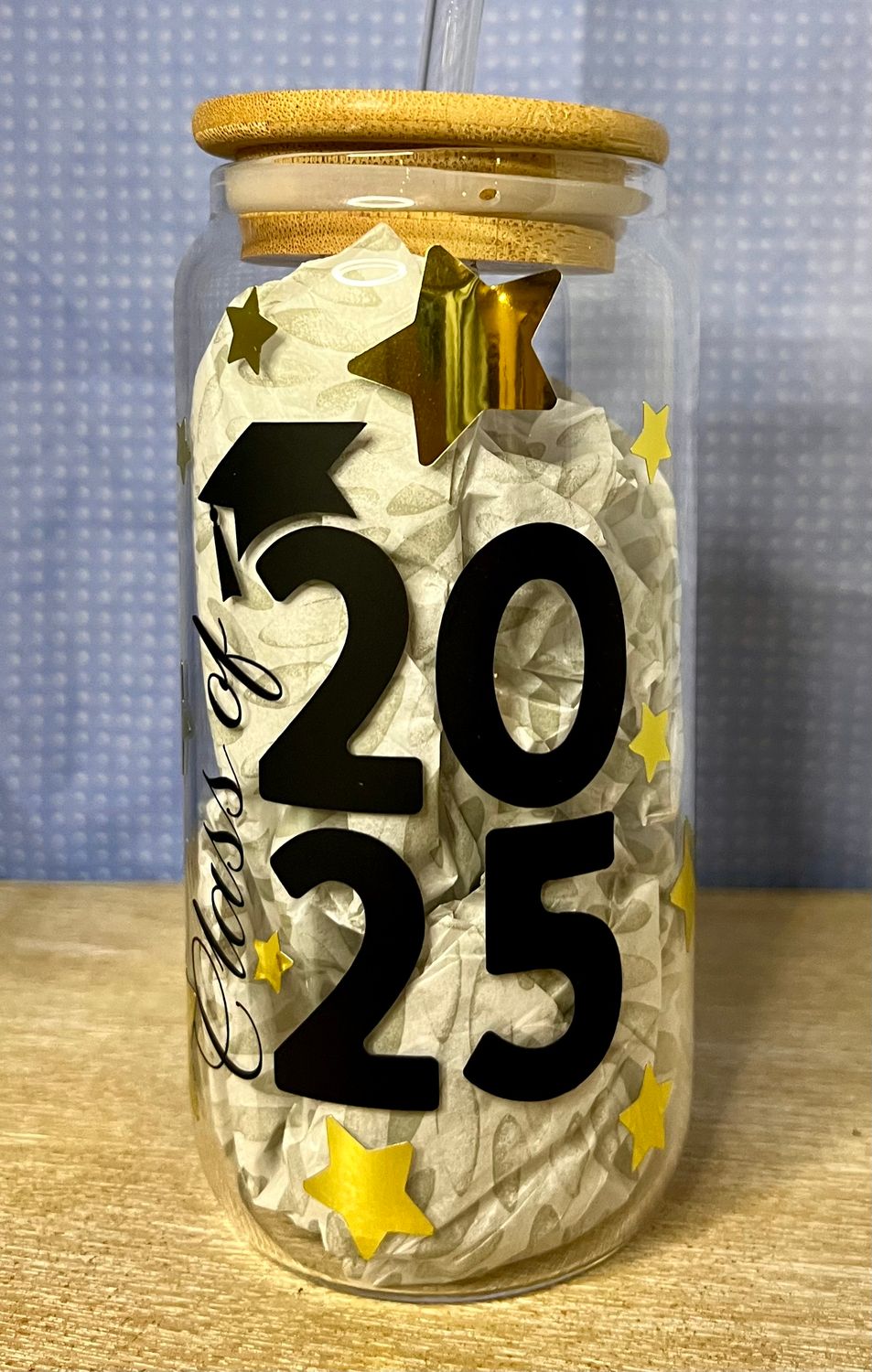 2025 graduation glass can cup
