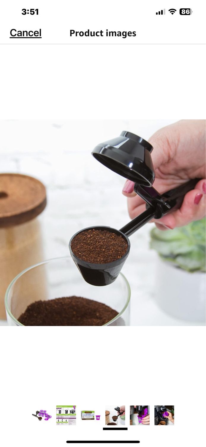 Perfect Pod EZ Scoop-2 In 1 Coffee, Scoop And Funnel For Single Serve Refillable K Cup Capsules /2 Tablespoon Portion, Coffee Scooper