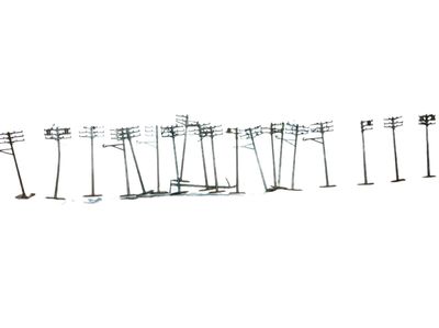 N Scale Electrical Street Poles Scenery Items