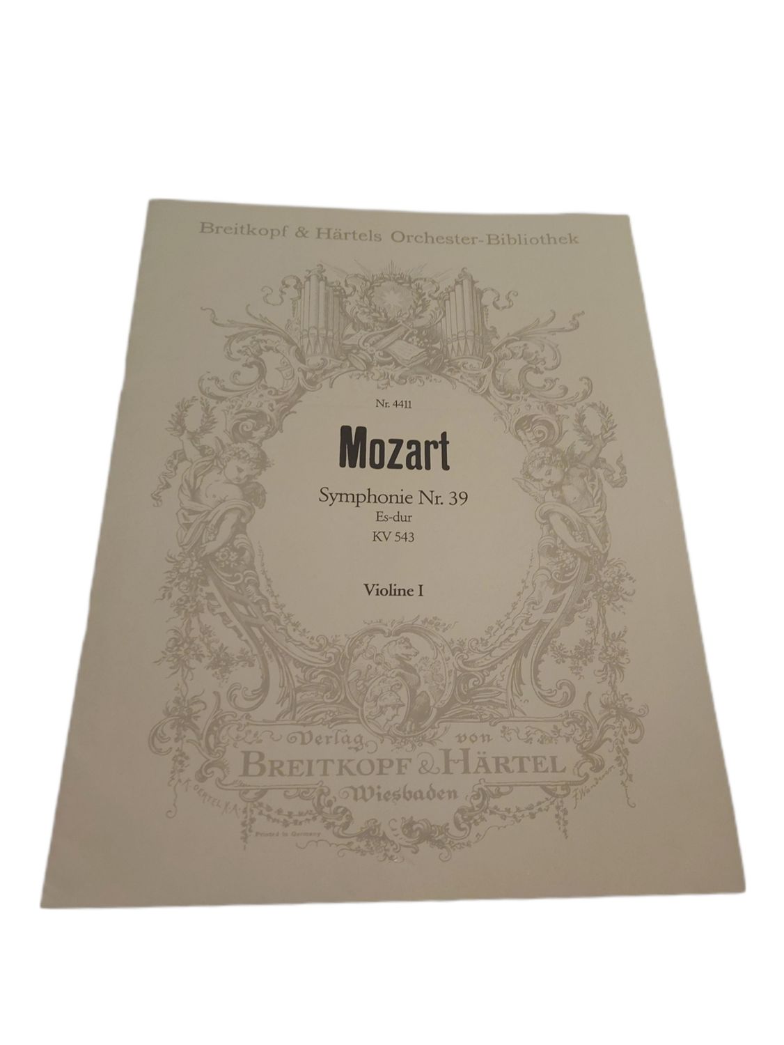 Mozart Nr.4411 Symphonie Nr.39 Es-dur KV 543 Violine I Breitkpof &amp; Hartels Orchester-Bibliothek. For violin .