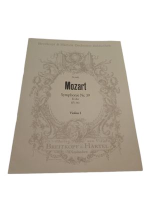 Mozart Nr.4411 Symphonie Nr.39 Es-dur KV 543 Violine I Breitkpof &amp; Hartels Orchester-Bibliothek. For violin .