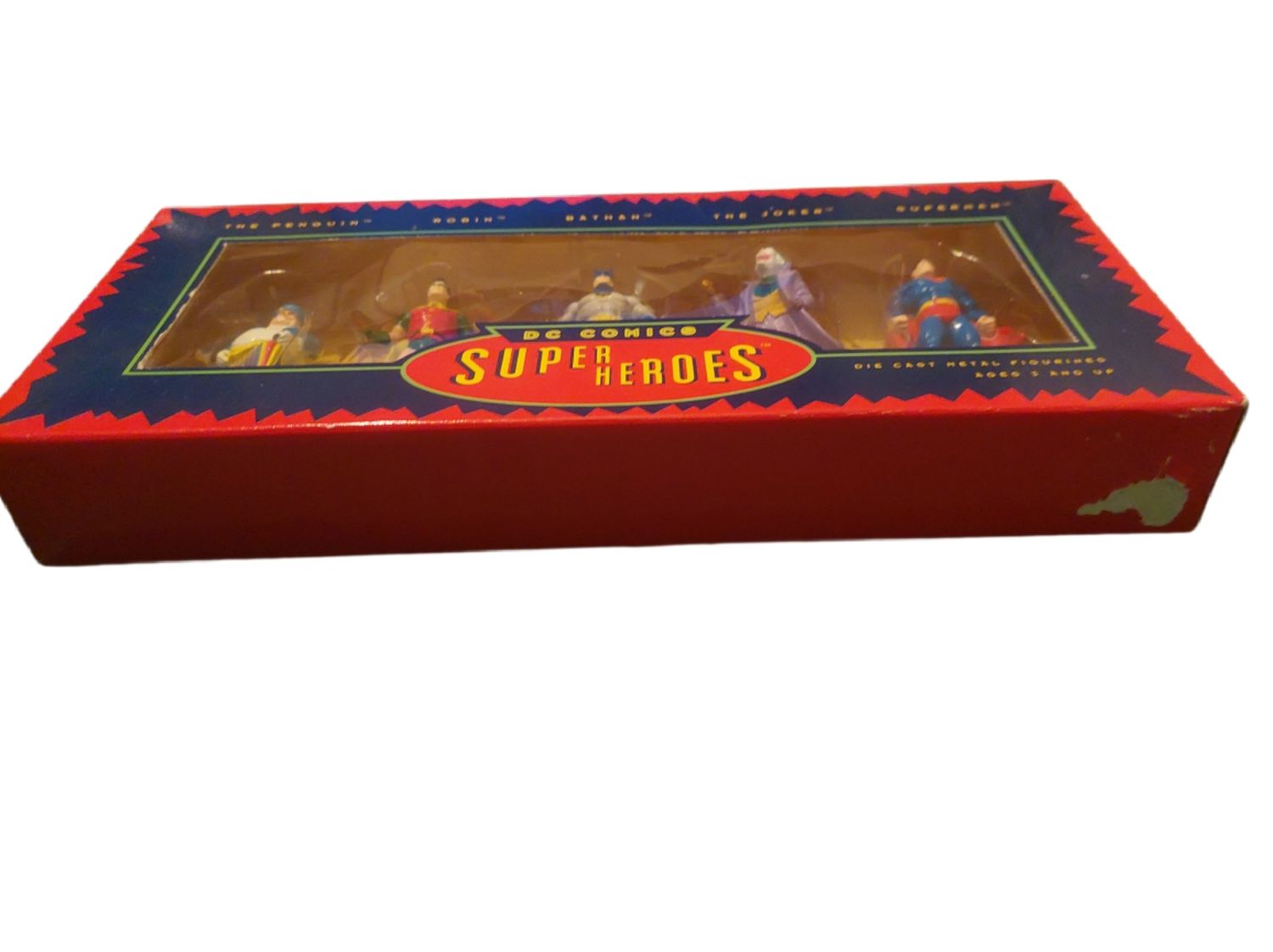 DC Die Cast 5 Super Heroes  Batman Robin Joker Penguin Superman