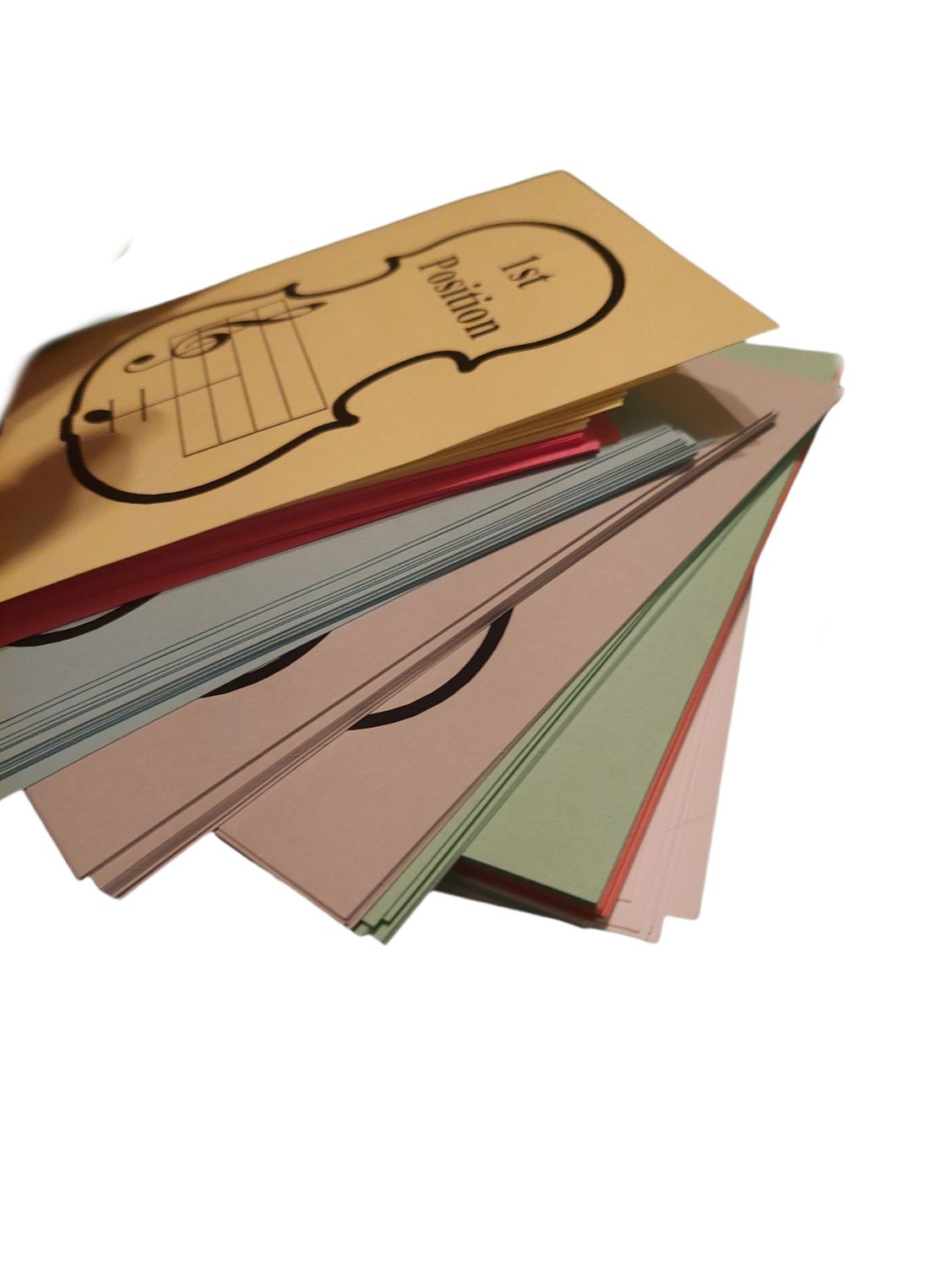 Violin Flash Cards Guy Traficante 1st to 7th Violin Position Cards