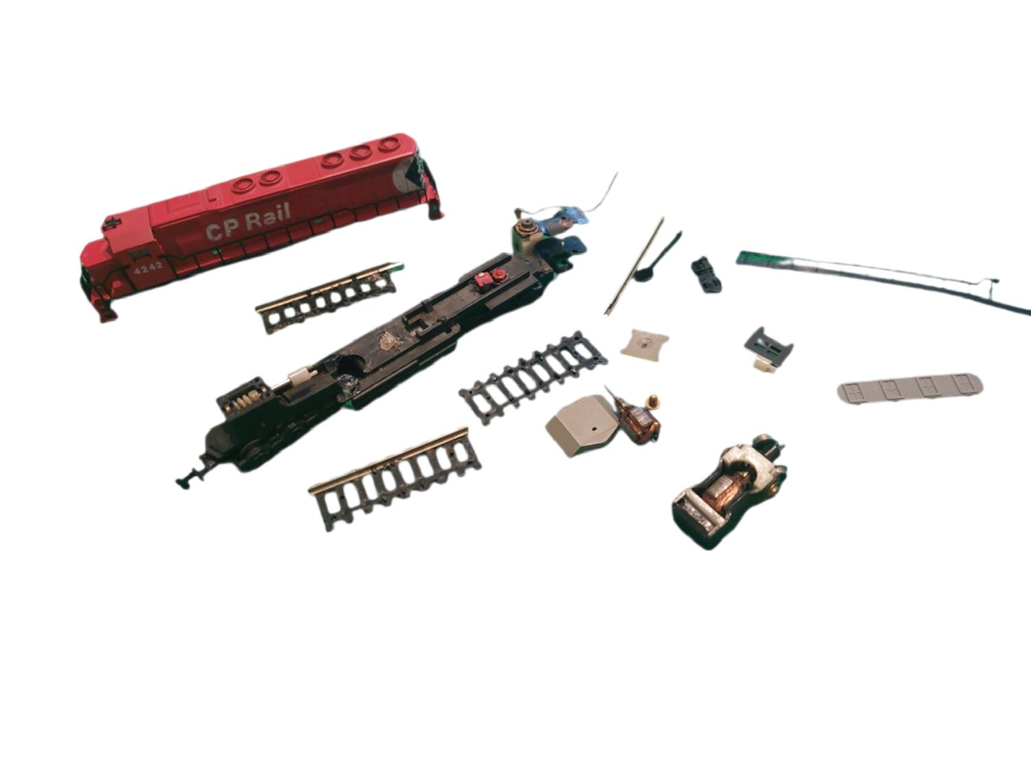 N Scale Locomotive Junk Yard parts