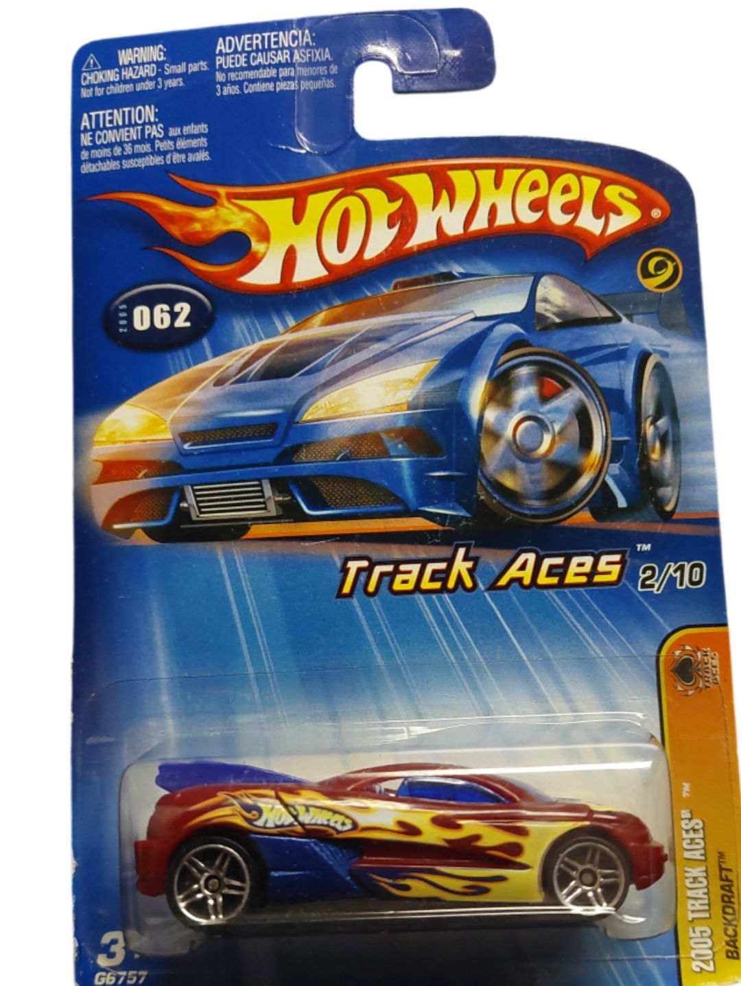 2005 Hot Wheels Backdraft – Track Aces #2/10 – Collector #062 – New on Card