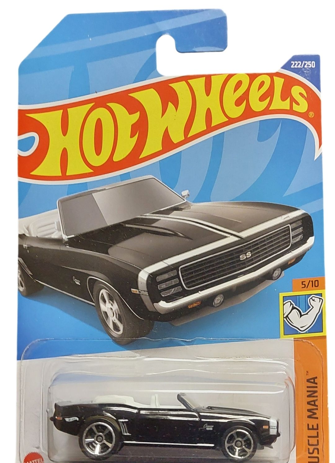2022 Hot Wheels ’69 Camaro Convertible SS – Muscle Mania #5/10 – New on Card