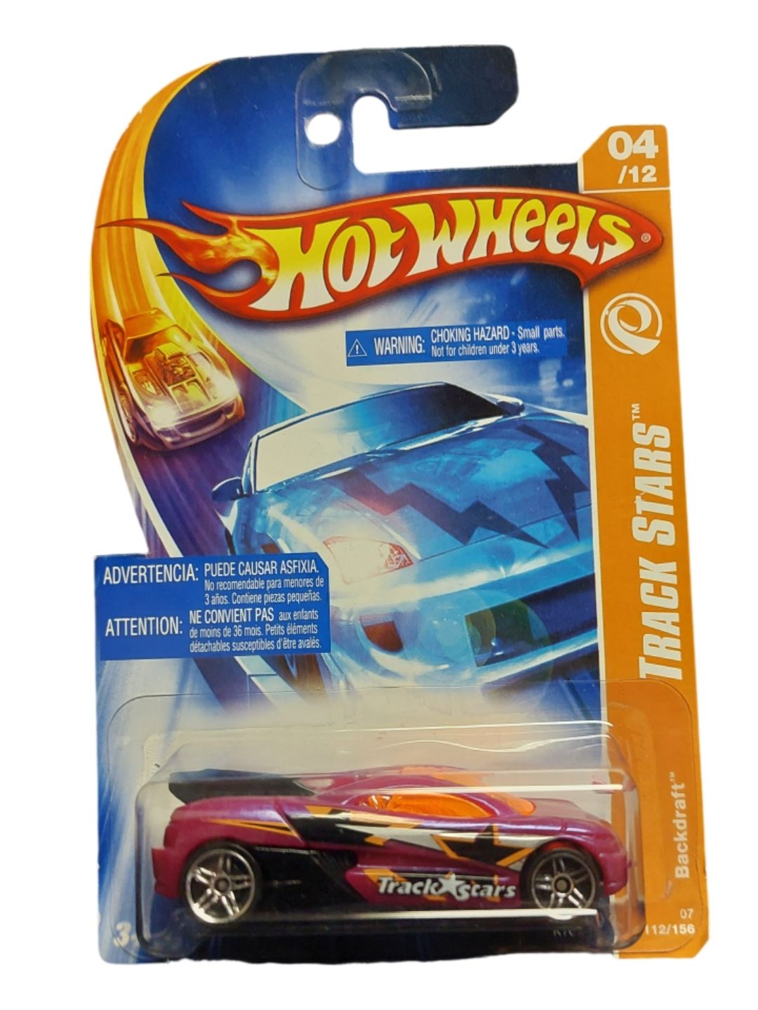 2007 Hot Wheels Backdraft – Track Stars #04/12 – Collector #112/156 – New on Card