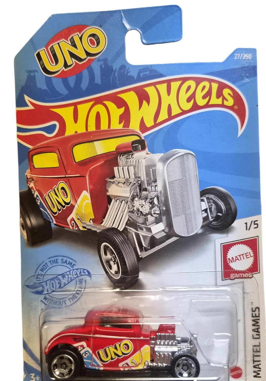 2021 Hot Wheels ’32 Ford – Mattel Games Uno #27/250 – New on Card 🇨🇦