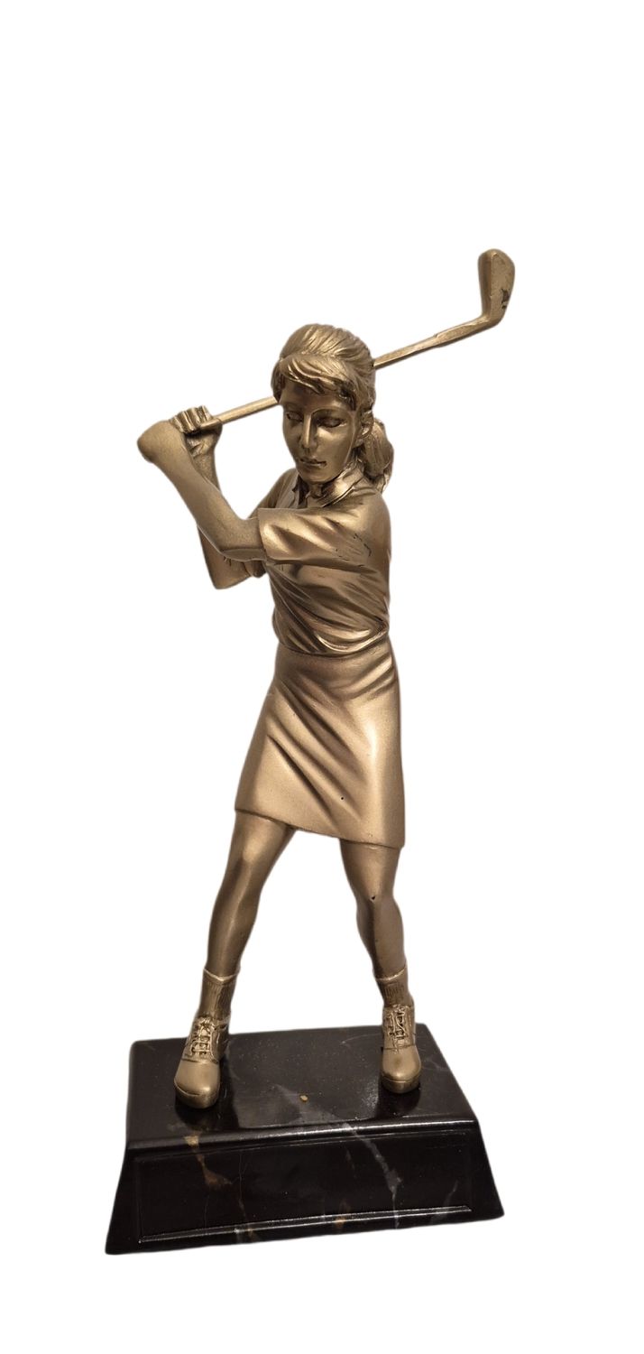 Vintage Style Female Golfer Trophy - New Old Stock (NOS)