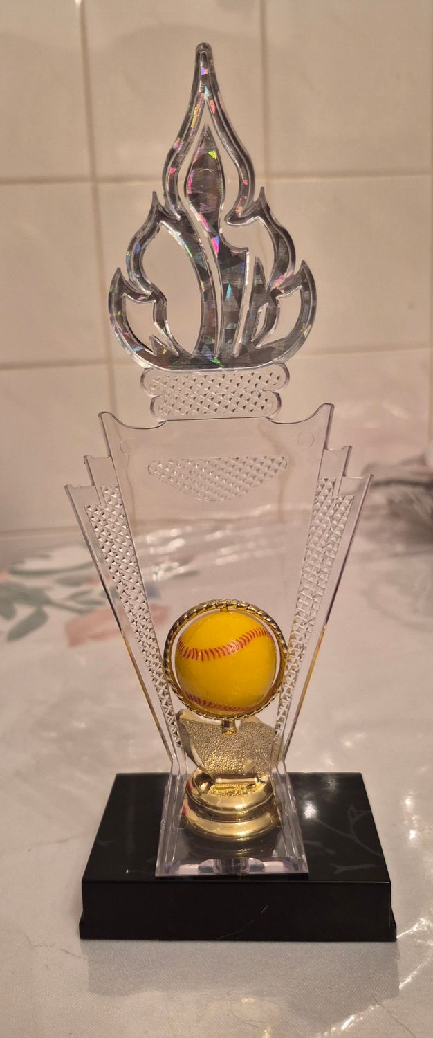 Brand New Softball Trophy – Gold Tone Finish