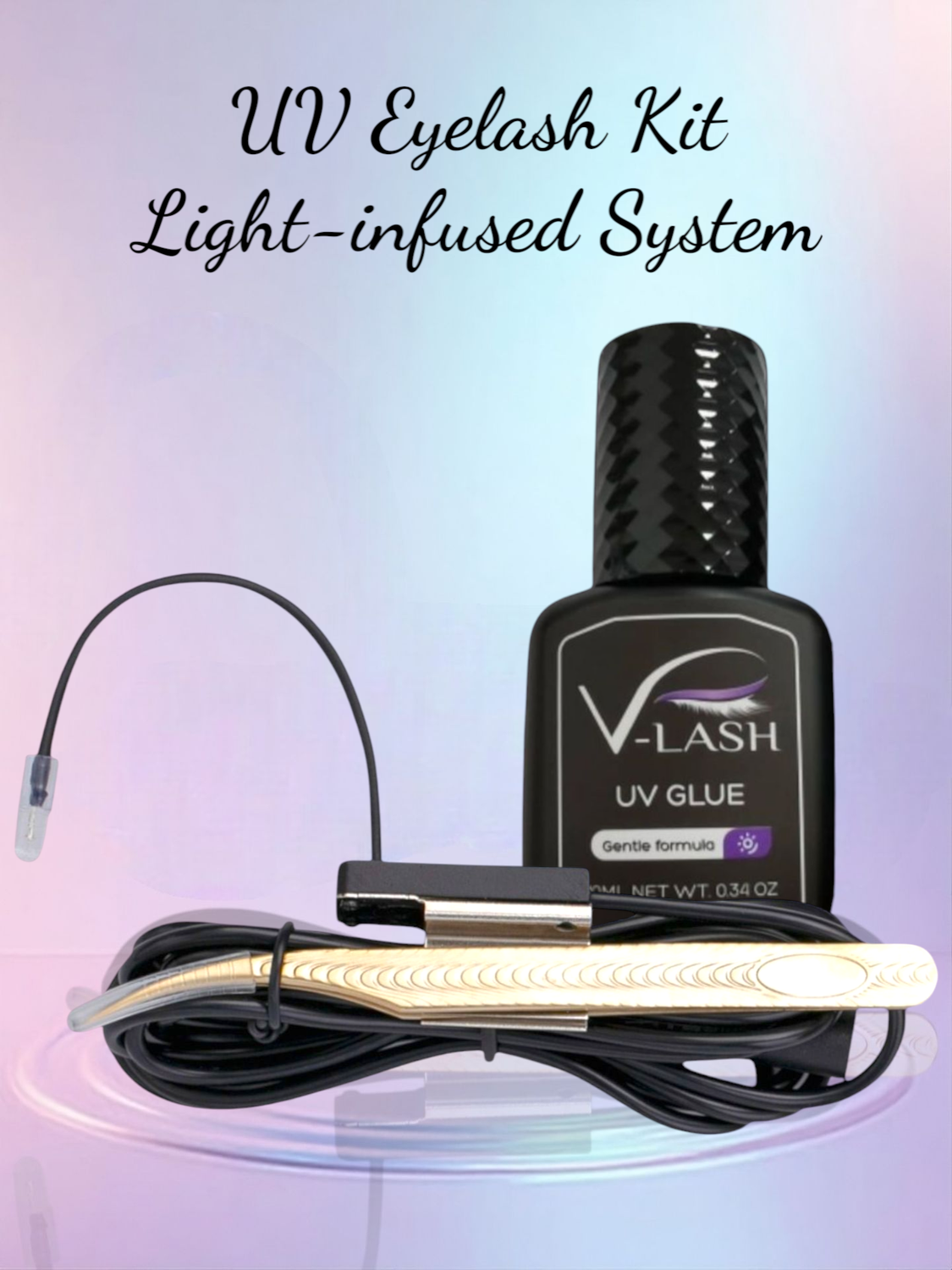 Wholesale V-Lash Pro LED Eyelash Tweezer Lamp Kit.  Low MOQ.