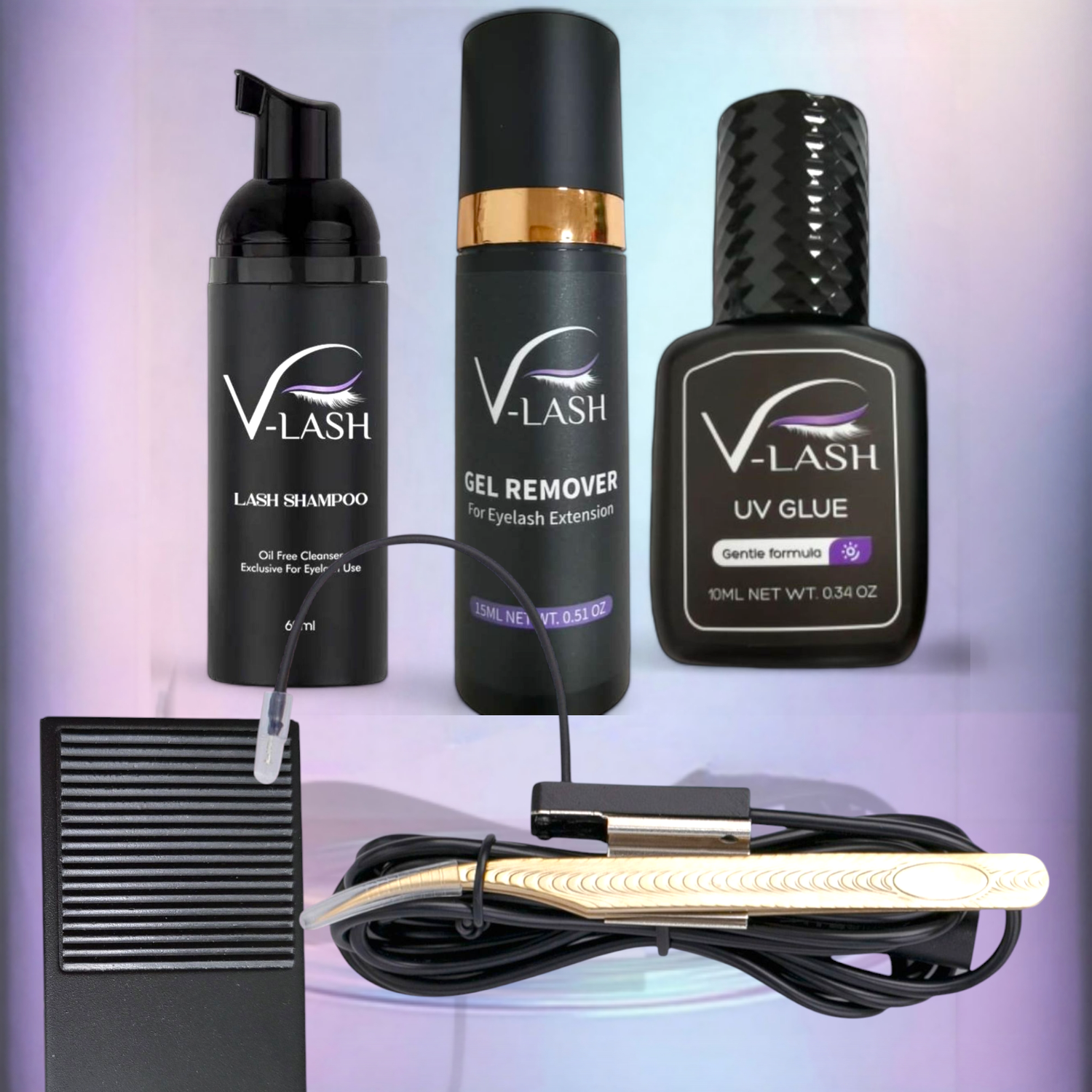 Wholesale LED Eyelash Tweezer Lamp System Kit.