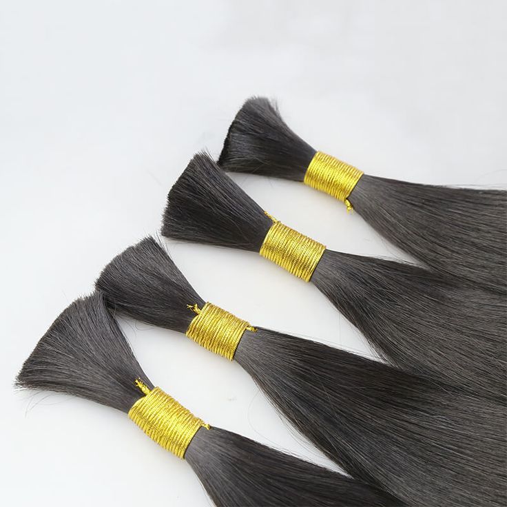 Raw Bulk Virgin  Remy  human hair extensions. Full cuticle intact.