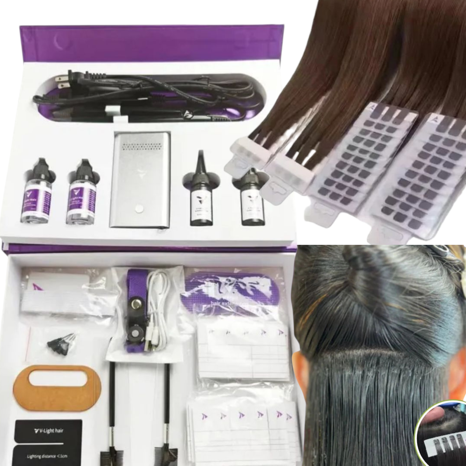Ultrabeem Salon Deluxe V-Light Hair Extensions kit