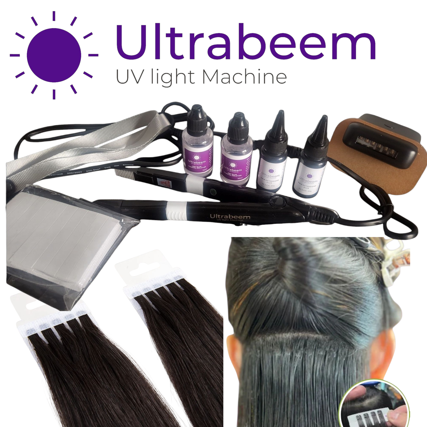 Ultrabeem UV Light Hair Extensions Salon kit.