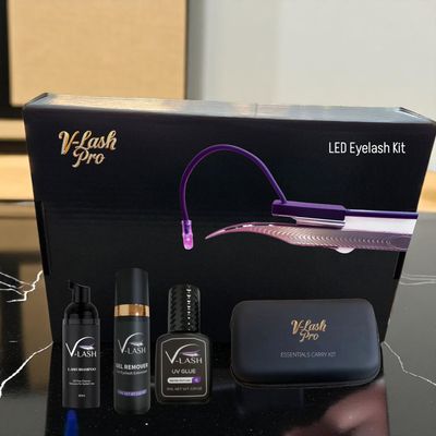 V-Lash Pro LED Eyelash Extensions Tweezer Lamp Essentials Kit.