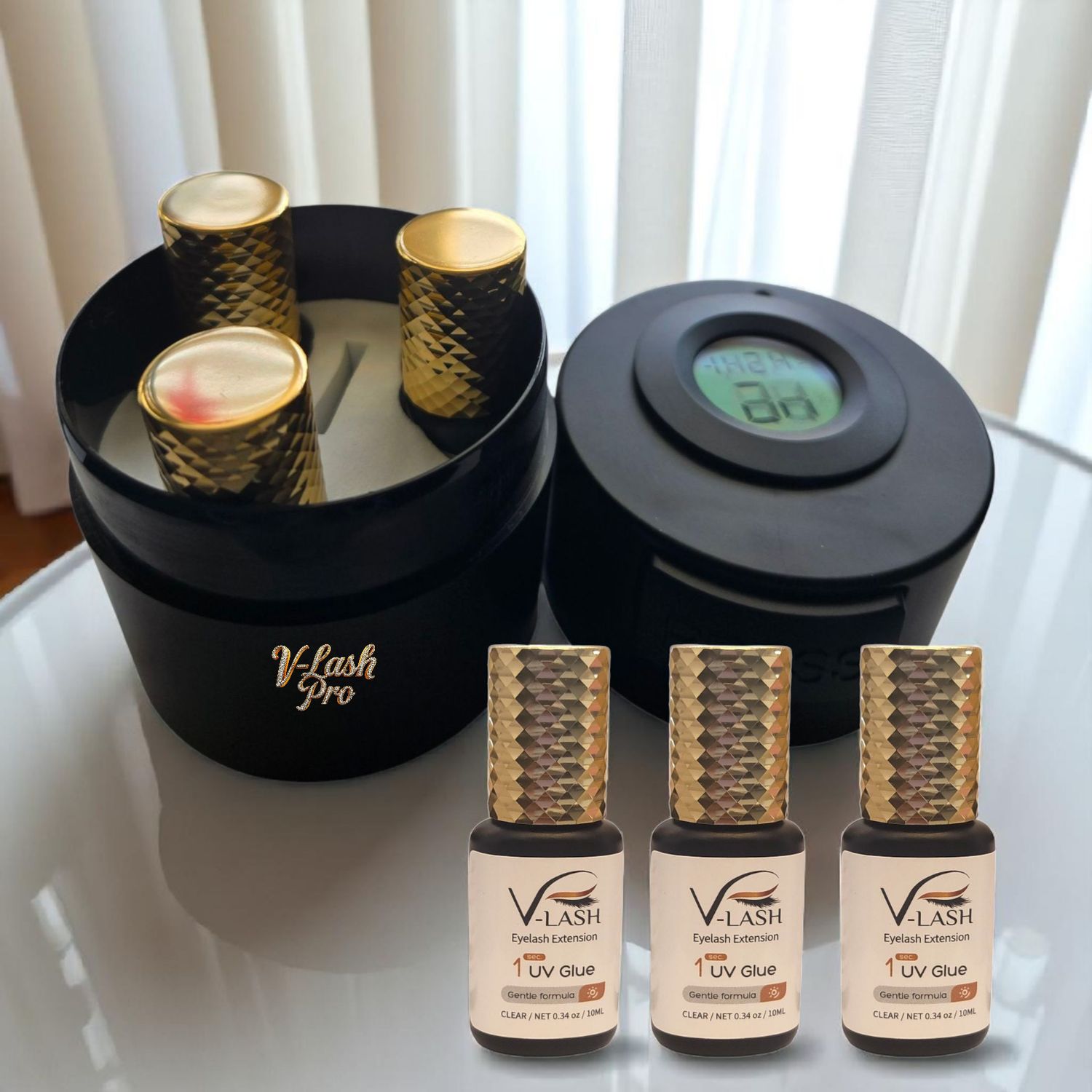 UV Eyelash Glue Storage Tank and Glue 10mL.