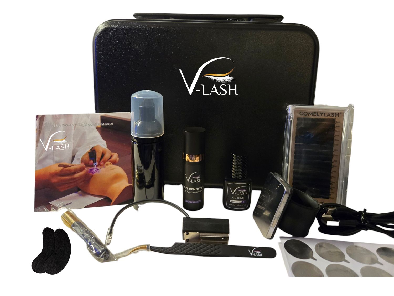 LED Eyelash Tweezer Lamp System Deluxe Travel Kit.