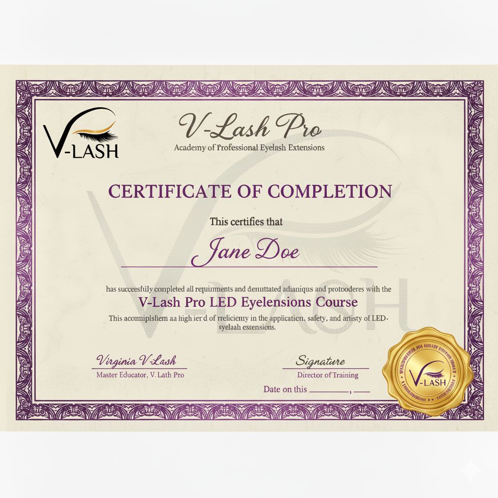 V-LASH Pro Certified Master LED Lash Course