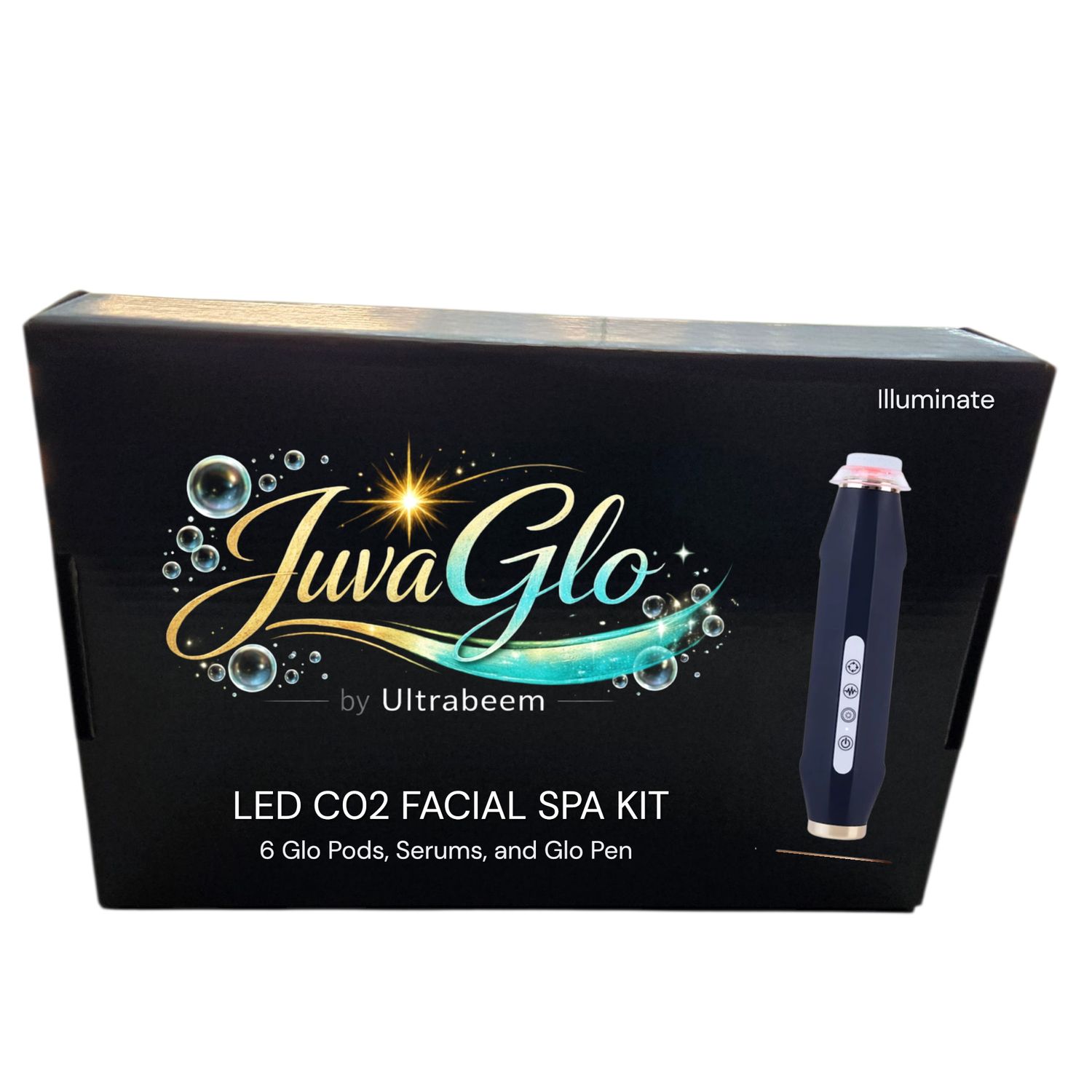 JuvaGlo LED C02 Facial Spa Kit. Firm. Brighten, Hydrate. Smooth.