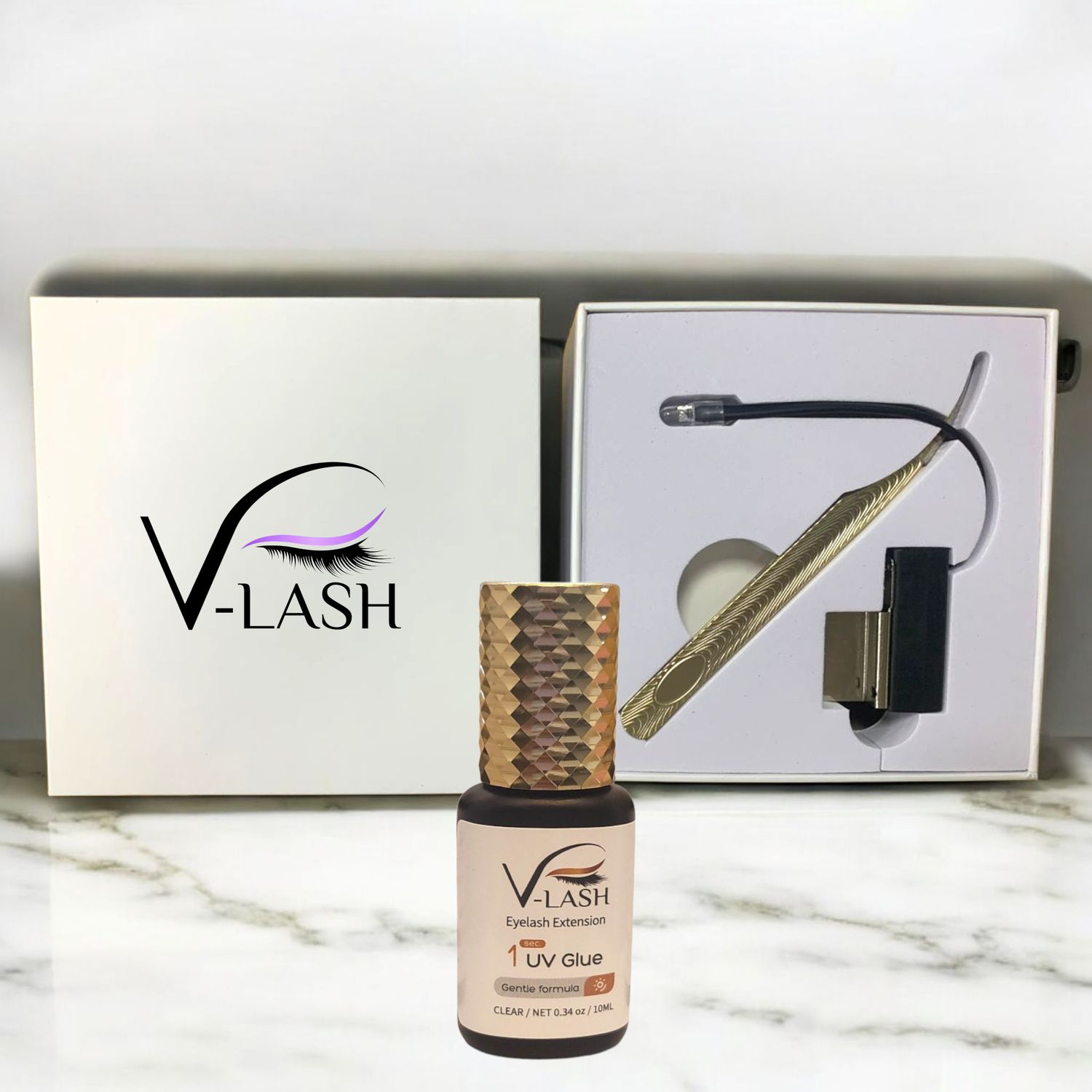 V-Lash Rapid Cure 1sec Quick Dry Lash Extensions kit.