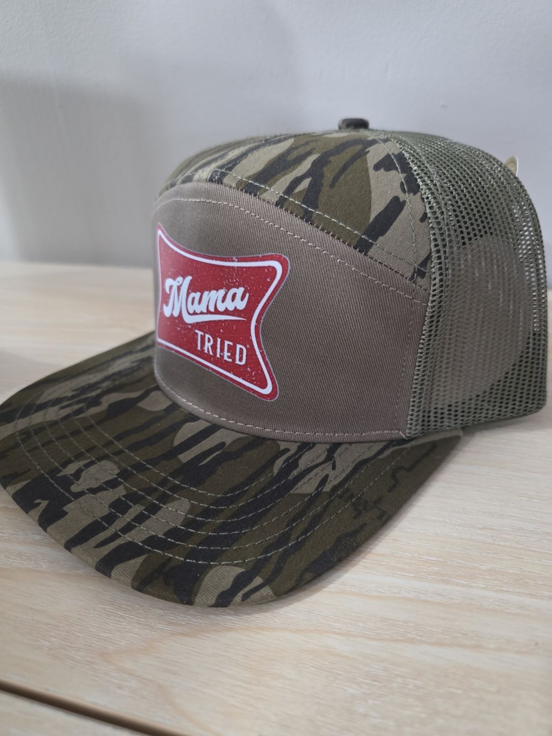MossyOak Bottomland 7 Panel Flat Bill Snapbacks