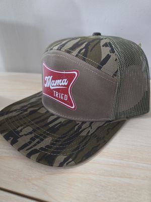 MossyOak Bottomland 7 Panel Flat Bill Snapbacks