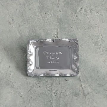 GIFTABLES Vento Engraved Tray "Love you to Moon back"