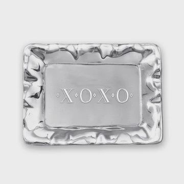 GIFTABLES Vento Rectangular Engraved Tray "XOXO"