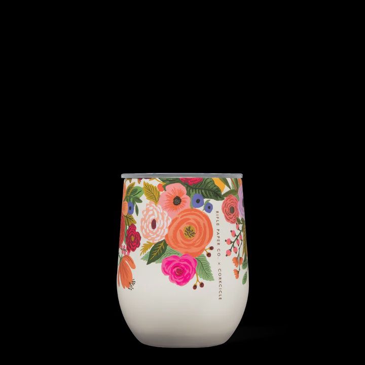 Corkcicle Stemless 12oz Garden Party Cream